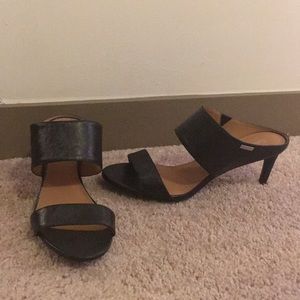 Calvin Klein Cecily New Saffiano Black Heel